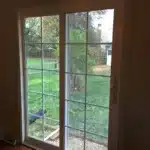 View from the window of the house to the garden