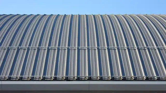 A wide metal roof